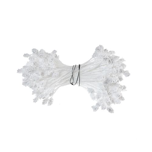 Тычинки БЕЛЫЕ объёмные фасовка, 144 штуки