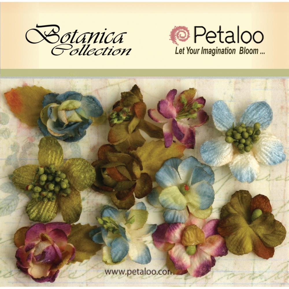 Набор цветов Petaloo "Botanica Minis", голубой/ пурпурный