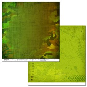 Двусторонняя бумага Antonina Musikhina "Дембельский альбом", мотив 1