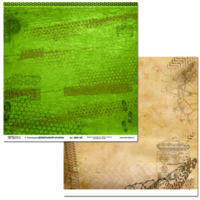 Двусторонняя бумага Antonina Musikhina "Дембельский альбом", мотив 6