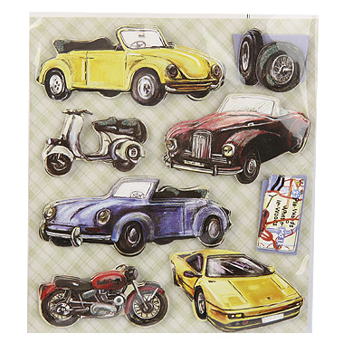 Объёмные наклейки "Мужские игрушки"