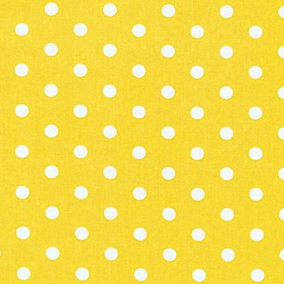 Ткань лоскутная 50 х 55 см "Primatex Basics", белые горошины на жёлтом