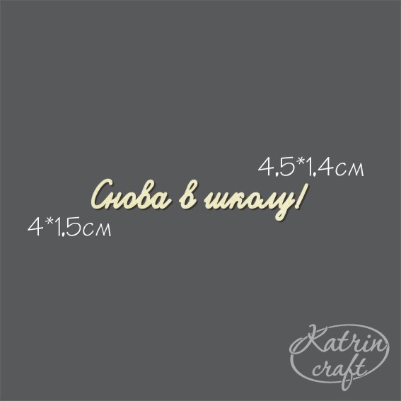 Чипборд "Надписи Снова в школу! №4 подпись"