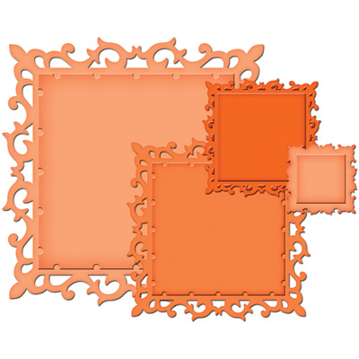 Набор ножей для вырубки Spellbinders "Fleur De Lis Squares"