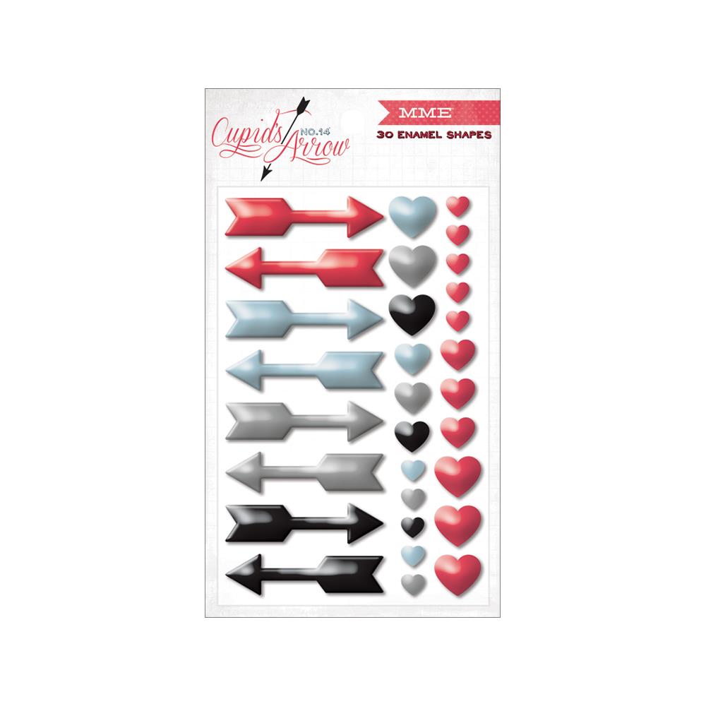 Эмальные сердечки и стрелочки My Minds Eye "Cupid's Arrow"