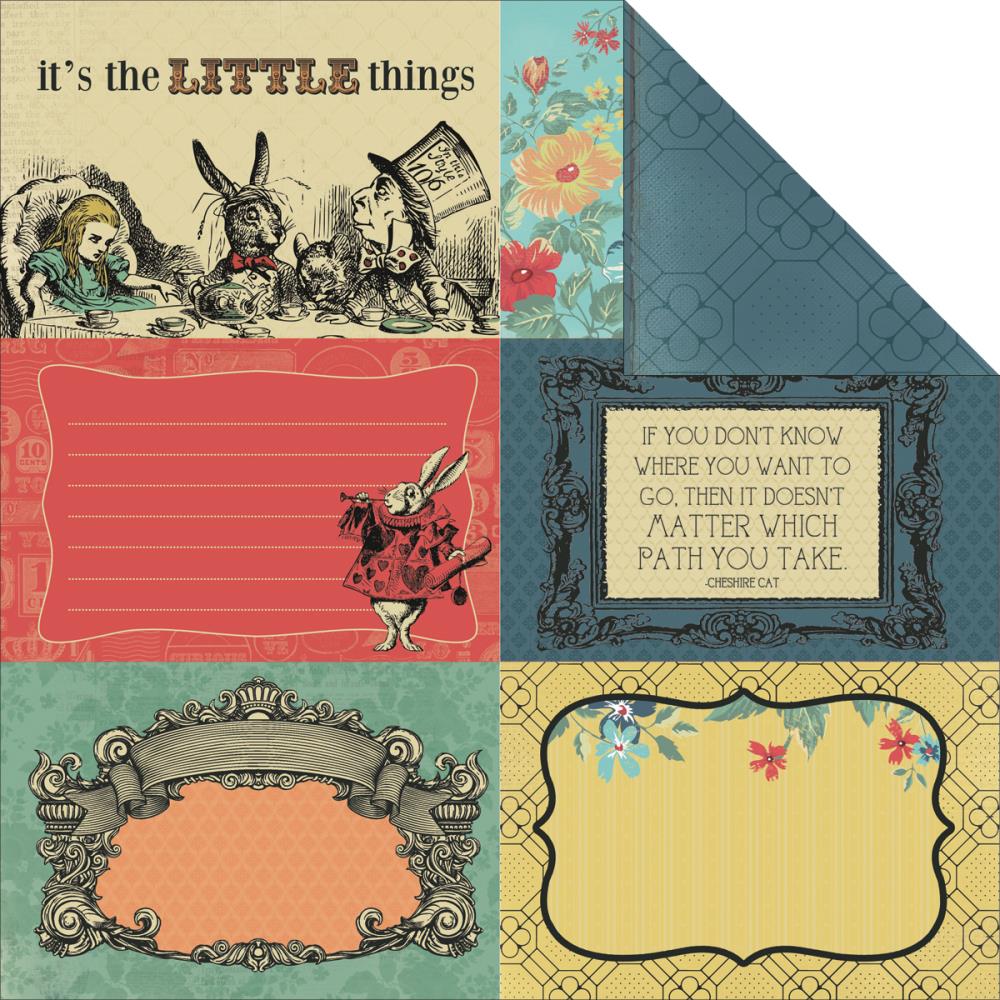 Двусторонняя бумага Kaisercraft "The Looking Glass" White Rabbit (Kaiser326)