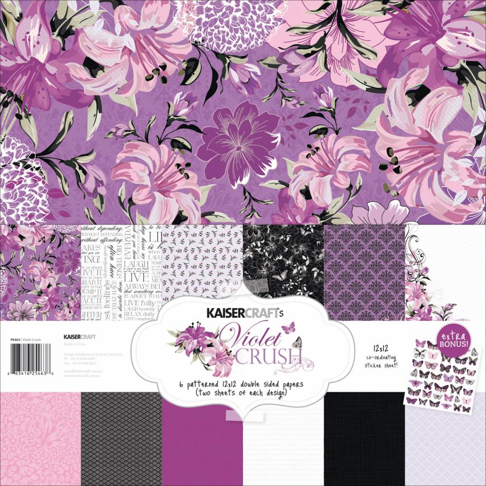 Набор бумаги 30 х 30 см Kaisercraft "Violet"