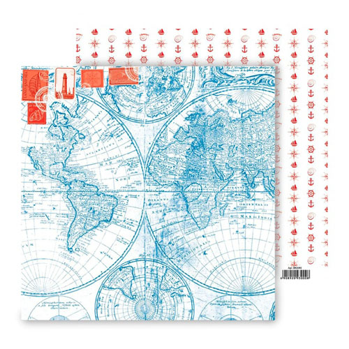 Бумага для скрапбукинга АртУзор "Бригантина", Карта (ART20),