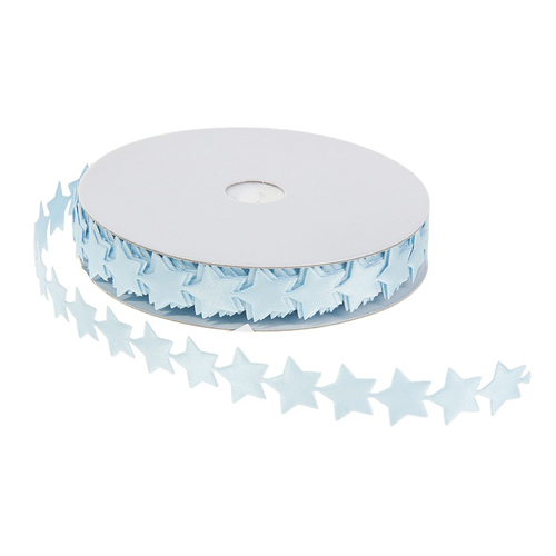 Лента фигурная "Звёздочки", цвет голубой
