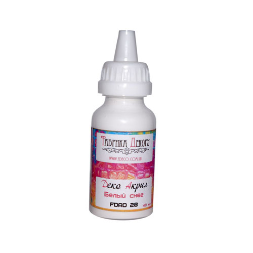 Акриловая краска ФабрикаДекору "Деко акрил", цвет белый снег