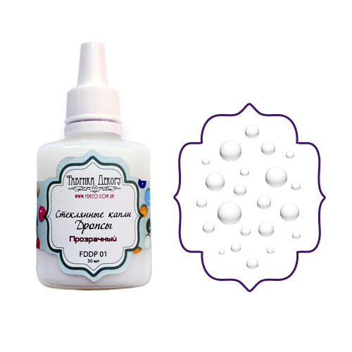 Стеклянные капли (Дропсы) Фабрика Декору. Цвет Прозрачный