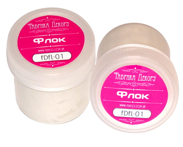 Бархатная пудра (Флок) Фабрика декору, цвет белый