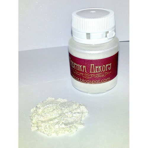 Перламутровая пудра Фабрика Декору , цвет белое серебро