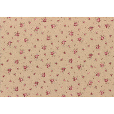 Ткань лоскутная 50 х 55см "ANTIQUE ROSE", розы на бежевом
