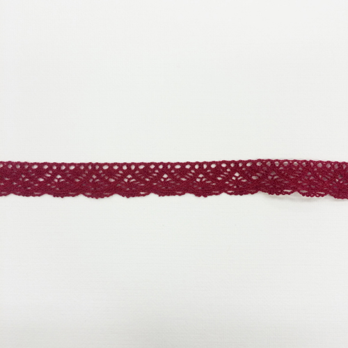 Кружево вязаное Gamma 14 мм, цвет бордовый