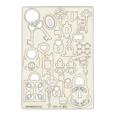Вырубка из чипборда MrPainter "Ключики"