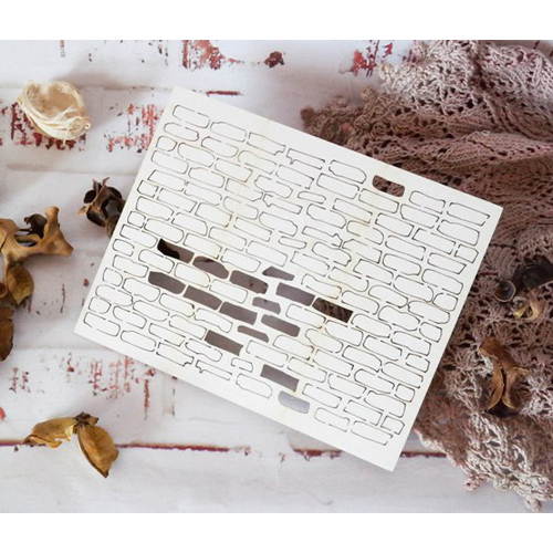 Вырубка из чипборда LAE фоновый"Кирпичная стена"