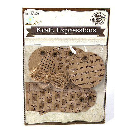 Набор тегов Kraft "Ноты и точки"