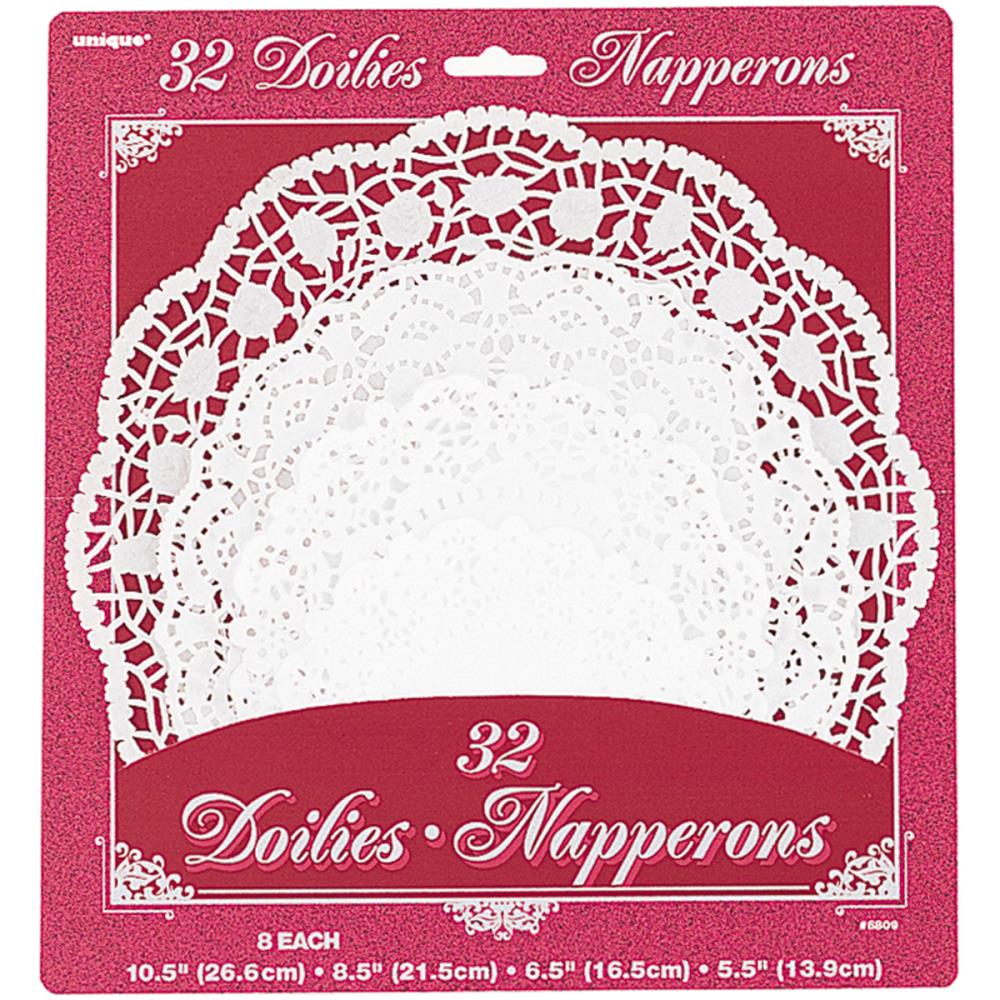 Набор бумажных ажурных салфеток Unique Industries, разный диаметр
