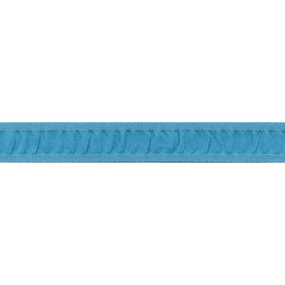 Лента May Arts сатиновая со сборками в центре, цвет бирюзовый