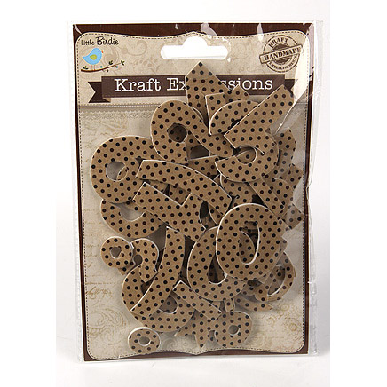 Набор объёмных цифр Kraft "В горошек"