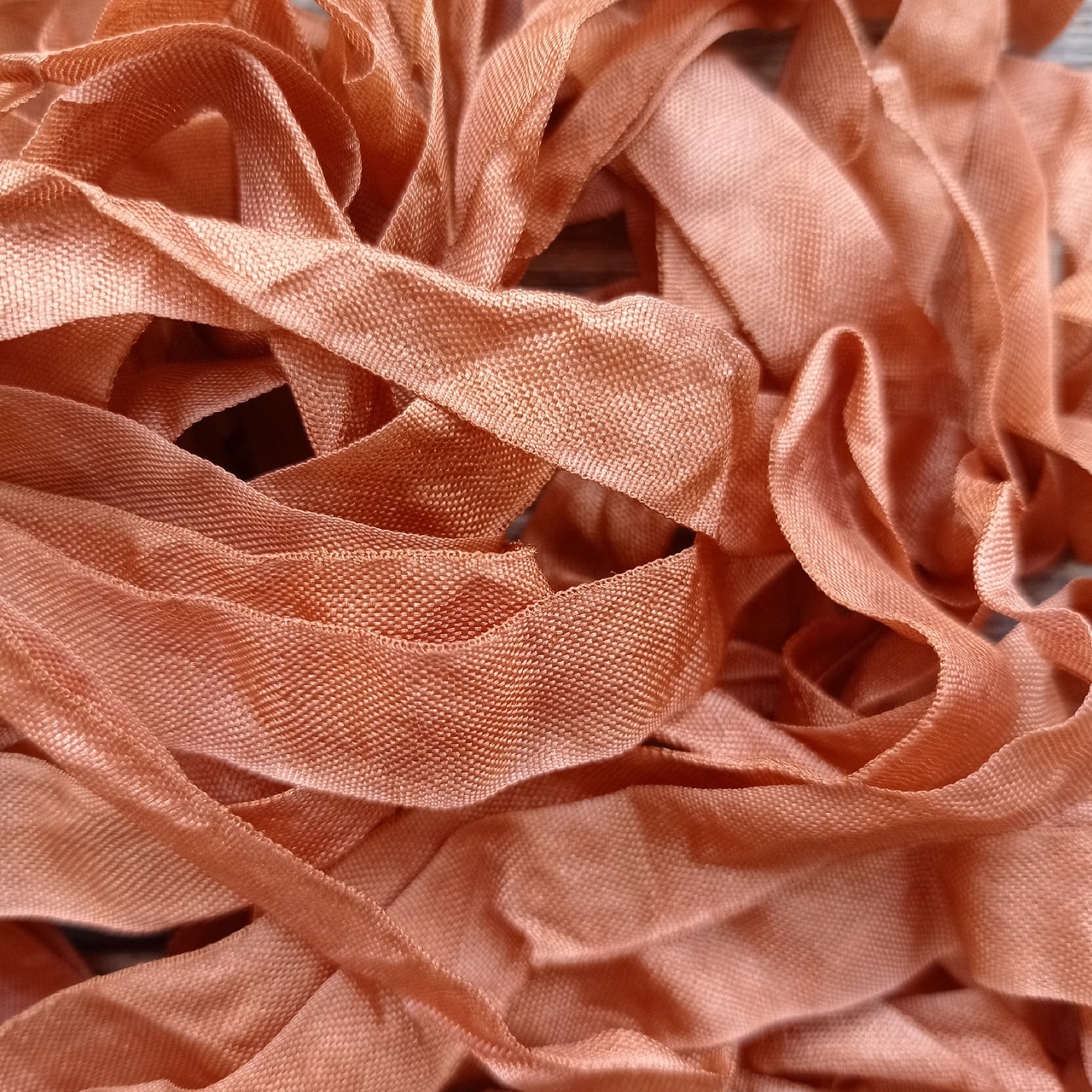 Шебби-лента Коричневый дуб