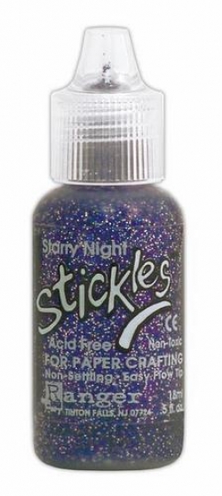 Клеющиеся блёстки Ranger Stickles Glitter. Цвет звёздная ночь.