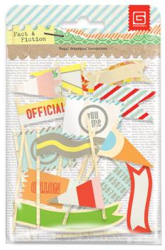 Набор бумажных флажков Basic Grey "Fact & Fiction"