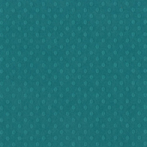 Картон для скрапбукинга с тиснением "горошек". Цвет русалка