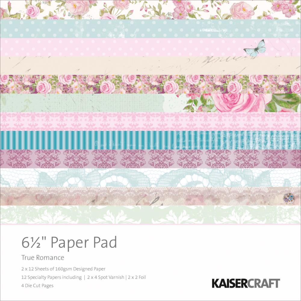 Набор бумаги 16 х 16 см Kaisercraft "True Romance"