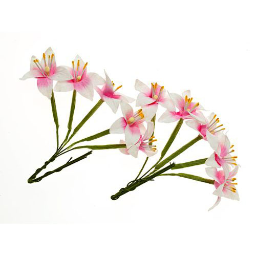 Лилии на стебле Scrapberrys, БЕЛО-РОЗОВЫЕ