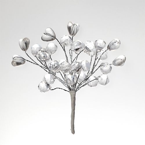 Мини-веточки с акриловыми СЕРДЕЧКАМИ Scrapberrys ПРОЗРАЧНЫЕ