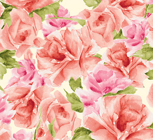 Ткань лоскутная 60 х 110 см "801 PANEL", розовые цветы