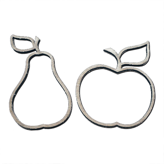 Чипборд "Фрукты груша и яблоко"