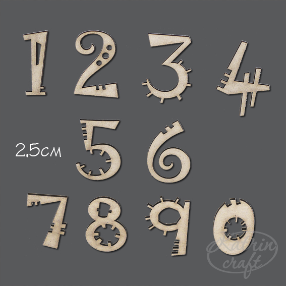 Чипборд "Цифрыдетские 2,5 см"