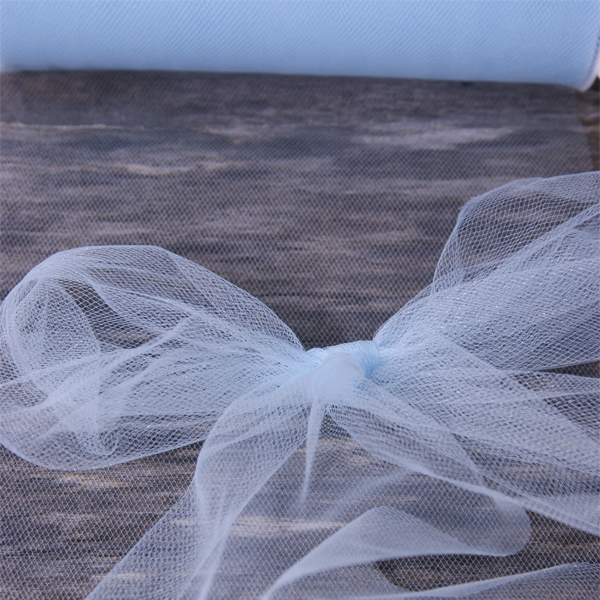 Тюль-сетка 15 см, цвет светлый голубой