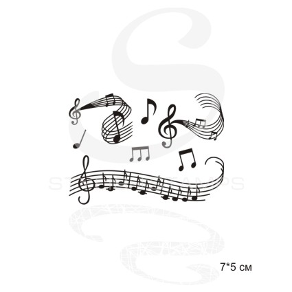 Штамп Stylish Stamps "Нотные строки"