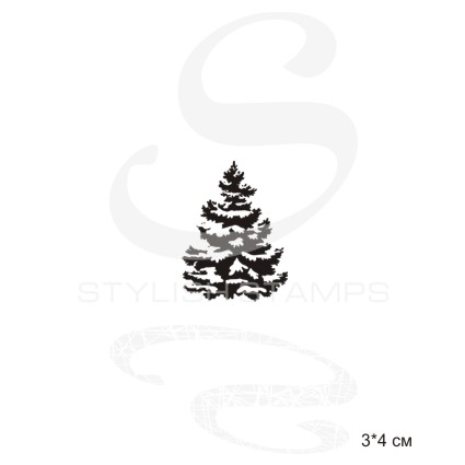 Штамп Stylish Stamps "Зимняя ёлка малая"