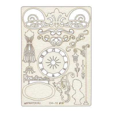Вырубка из чипборда MrPainter "Винтаж"