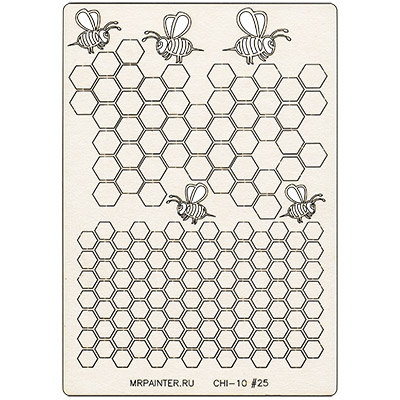 Вырубка из чипборда MrPainter "Соты"