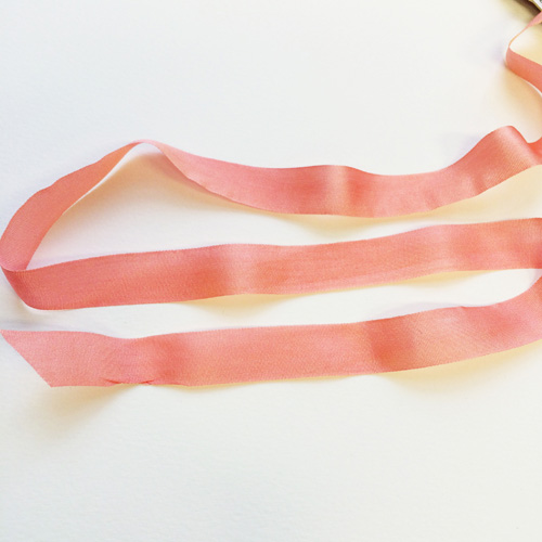 Лента шёлковая 13 мм. Цвет коралловый