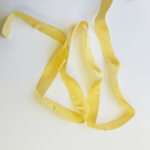 Лента шёлковая 13 мм. Цвет солнечный жёлтый