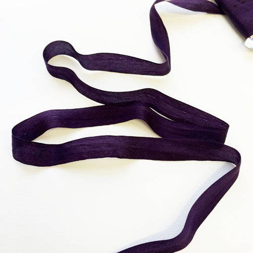 Лента шёлковая 13 мм. Цвет баклажан