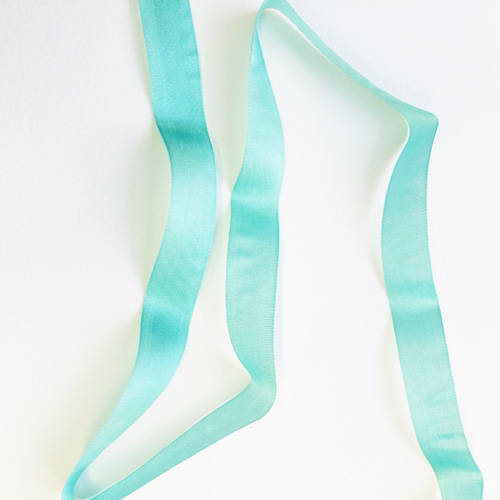 Лента шёлковая 13 мм. Цвет Тиффани