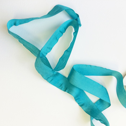 Лента шёлковая 13 мм. Цвет морская волна (178)