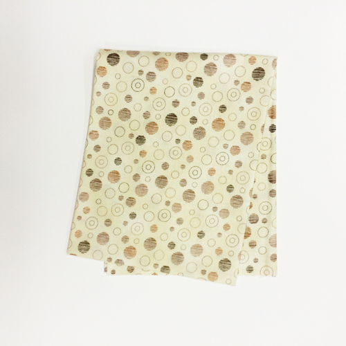 Ткань лоскутная 50 х 55 см "4518", кружочки на кремовом