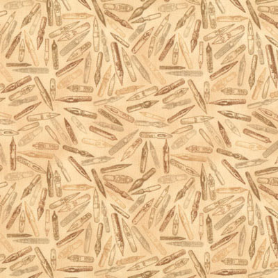 Ткань лоскутная 50 х 55 см "4518", перья для ручки