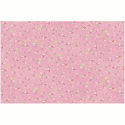 Ткань лоскутная 50 х 55 см "4522", бутоны роз на розовом