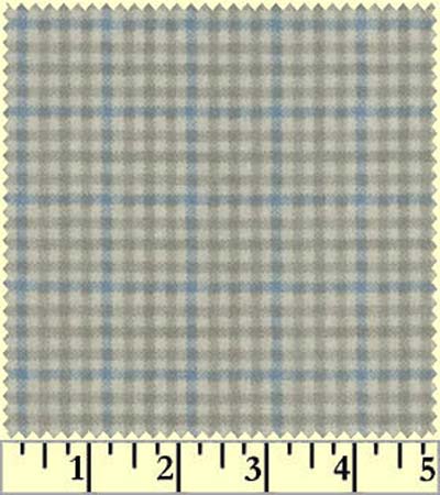 Ткань лоскутная 50 х 55 см "Woolies Flanel", твидовая клетка , серый