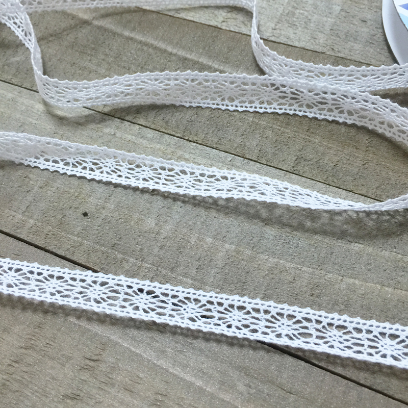 Кружево вязаное Gamma 13 мм, цвет белый